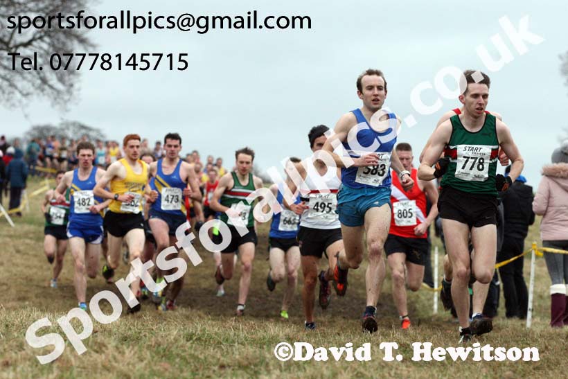 Senior men, 2018 Northern Cross Country Champs., Harewood House, Leeds. Photo: David T. Hewitson/Sports for All Pics
